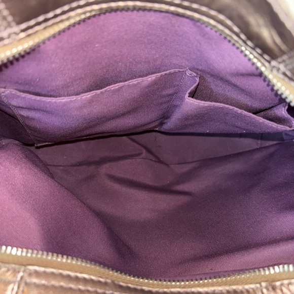 COACH Madison Lynn Satchel F17092 Metallic Bronze Leather Hobo - Picture 9 of 15